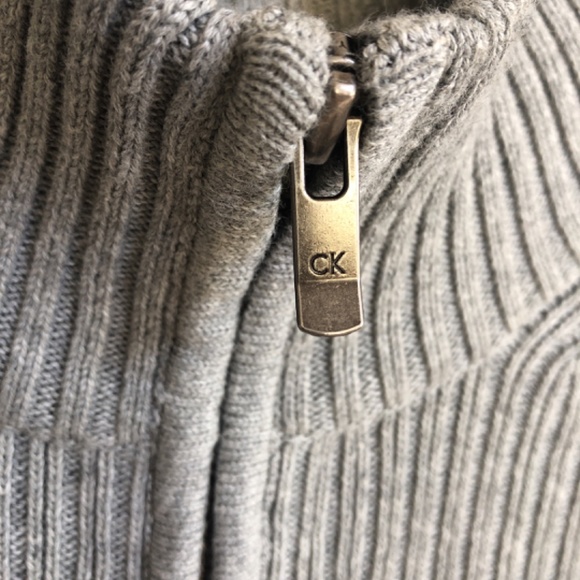 Calvin Klein 100% cotton men’s sweater soft grey - Picture 4 of 5